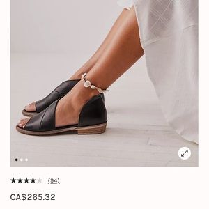 Good condition free people mont blanc sandal in black